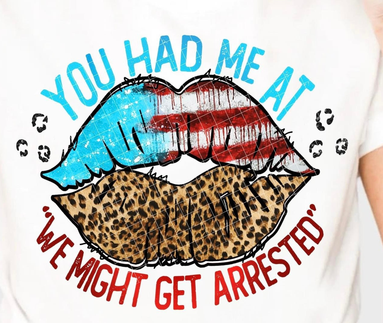 You had me at we might get arrested lips shirt