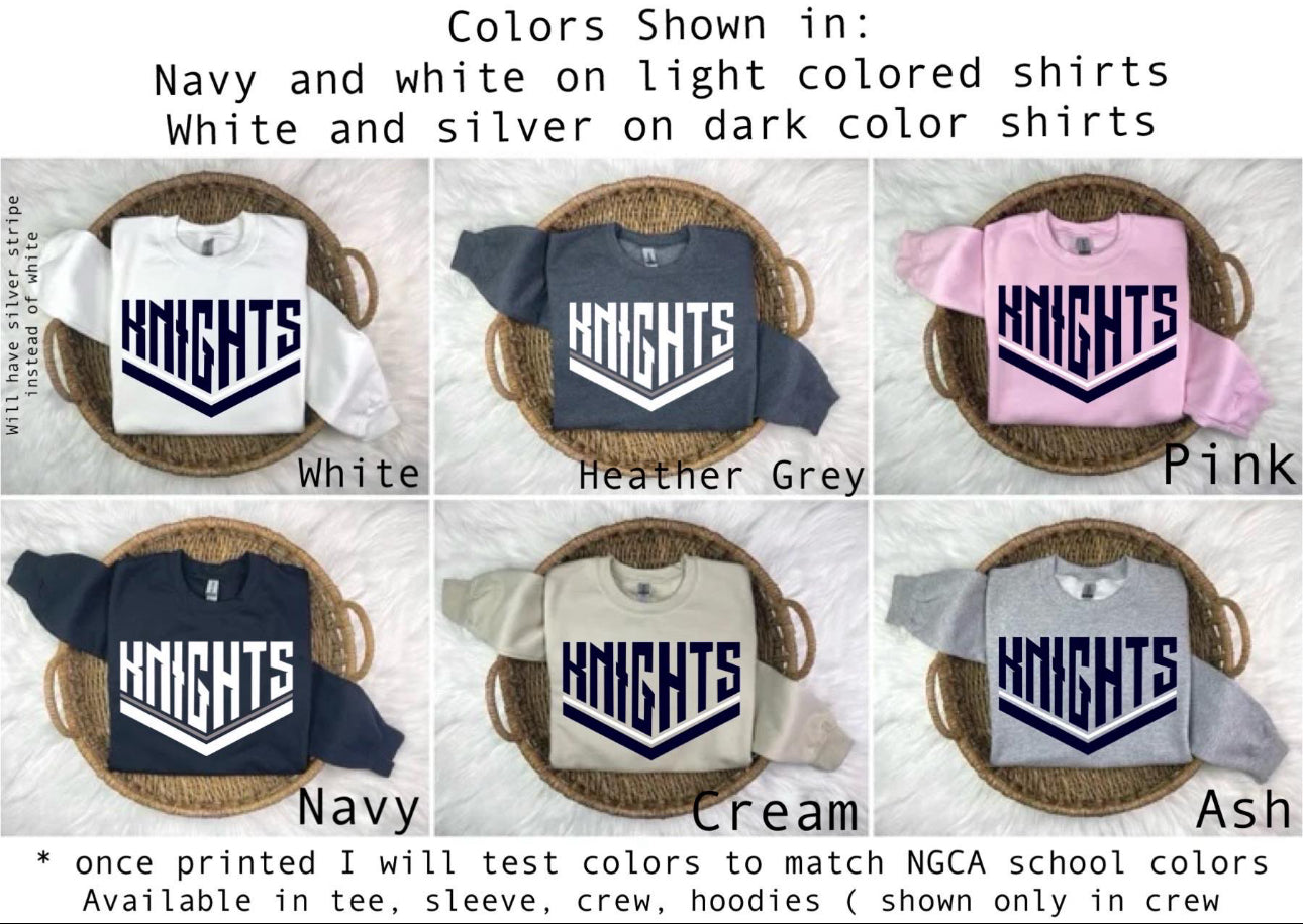 NGCA Knights Vintage Mascot T-SHIRT