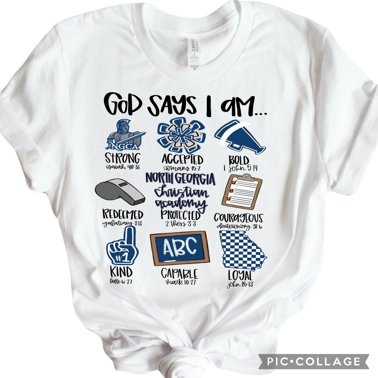 NGCA GOD SAYS I AM…. ON WHITE