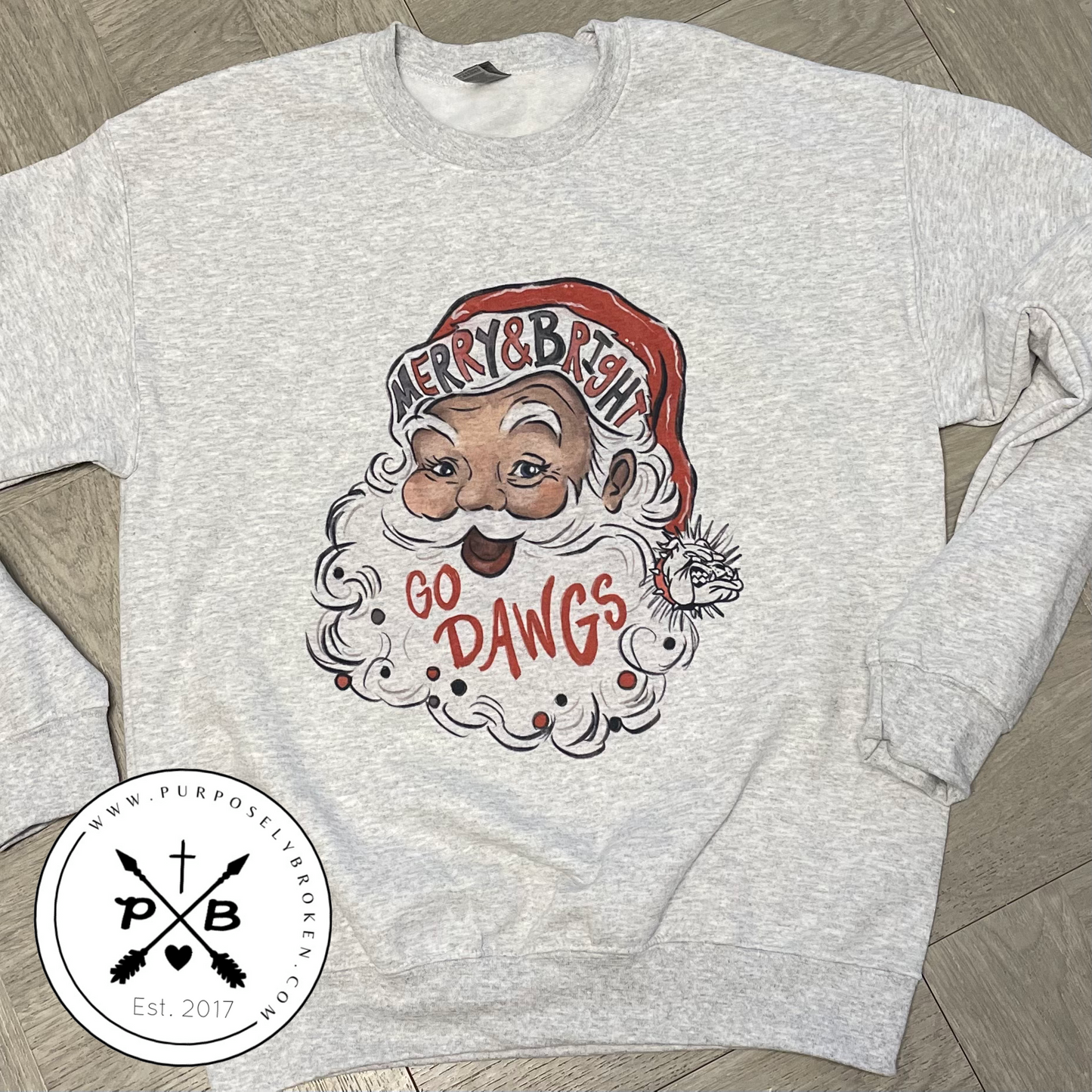 GO DAWGS Santa Sweatshirt