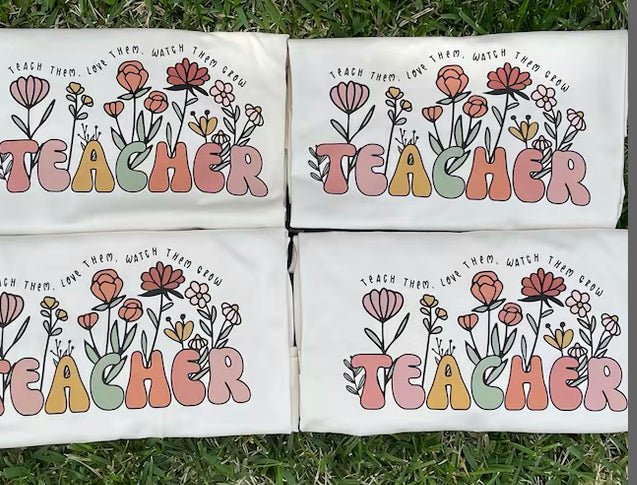 Teacher Flower Tshirt