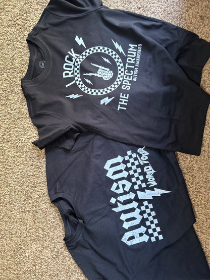 Autism rock shirt -2 Variations plesse specify