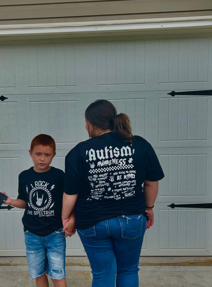 Autism rock shirt -2 Variations plesse specify