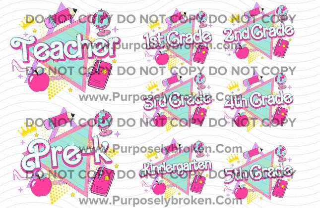 Barbie theme back to school shirts