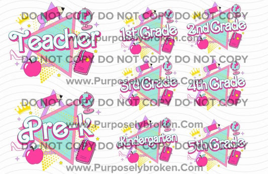 Barbie theme back to school shirts