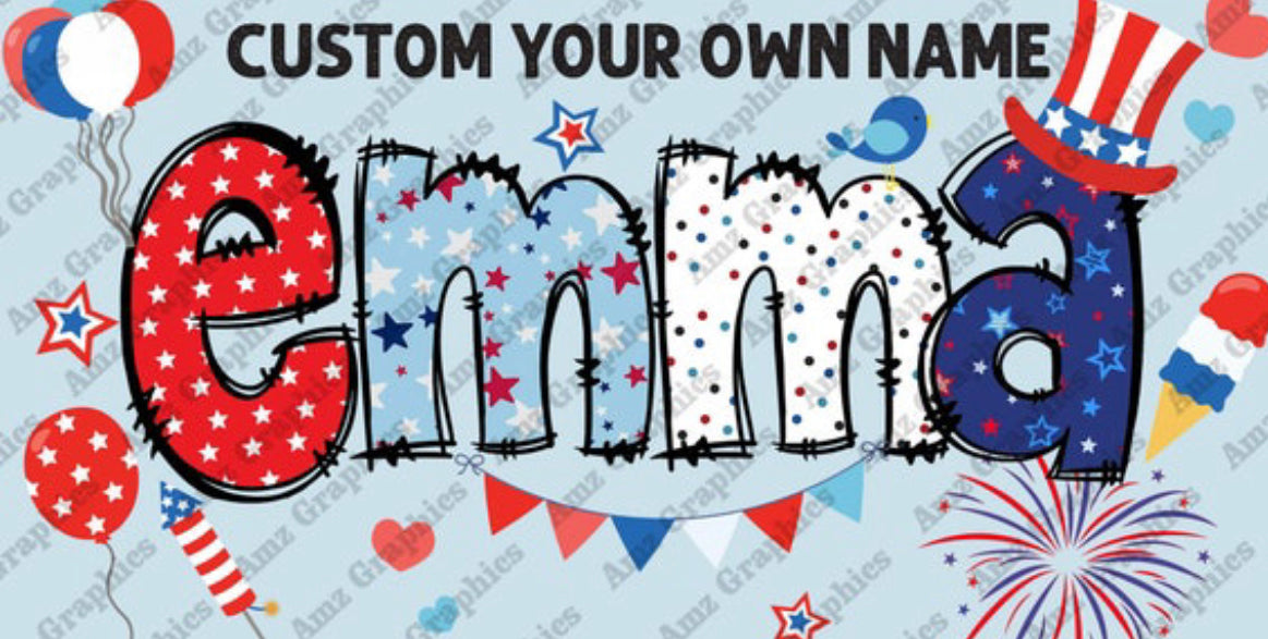 Custom Name 4th of July shirt