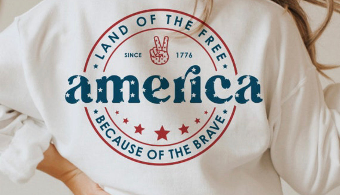 Land of the free, because of the brave shirt