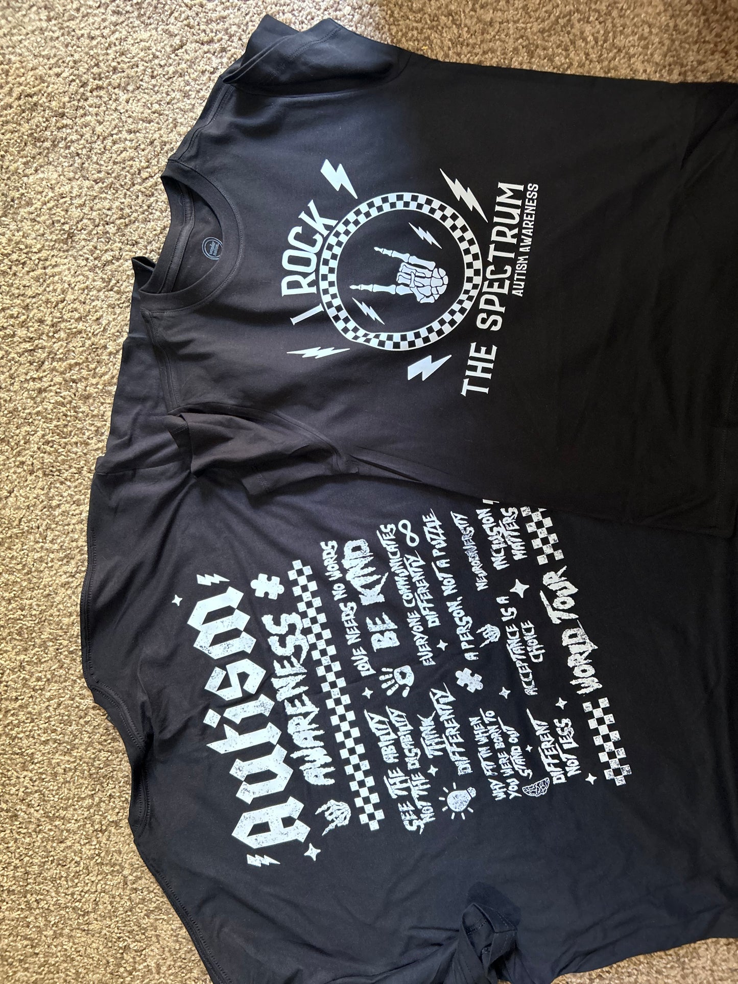Autism rock shirt -2 Variations plesse specify