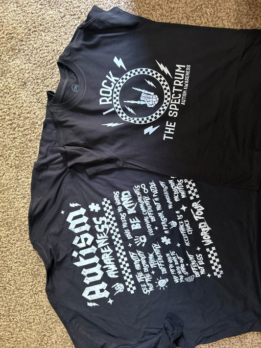 Autism rock shirt -2 Variations plesse specify