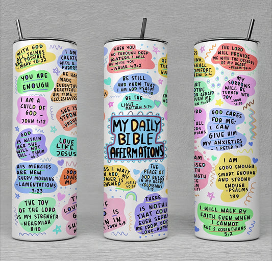 Daily Bible Affirmation Tumbler