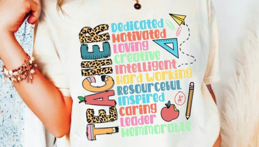 Cheetah Teacher Description shirt