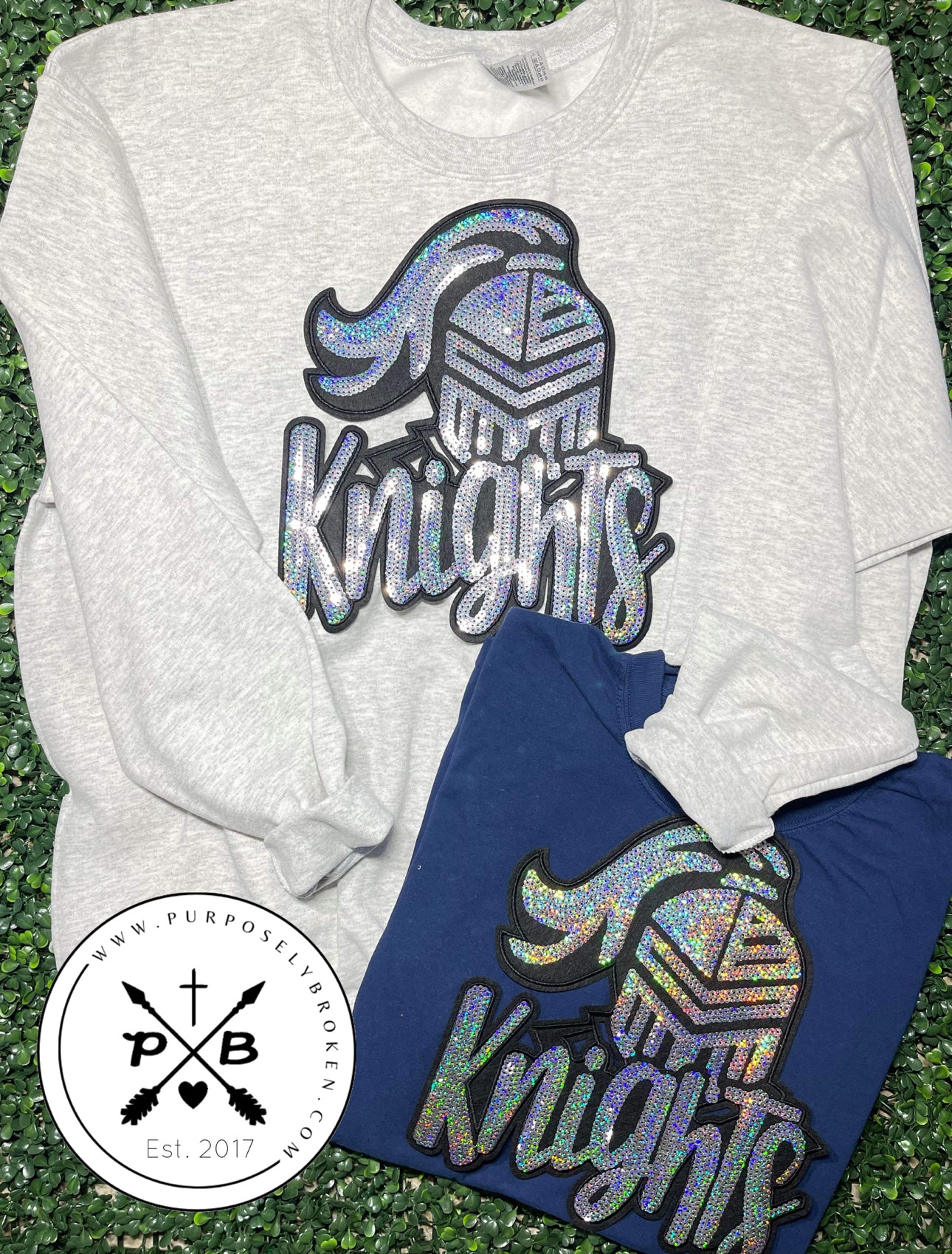 Knights Sequin Chenille Patch Shirt