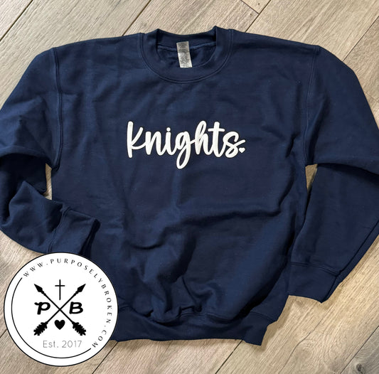 NGCA Knights cursive T-SHIRT
