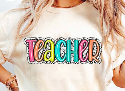 TEACHER Dalmatian print shirt