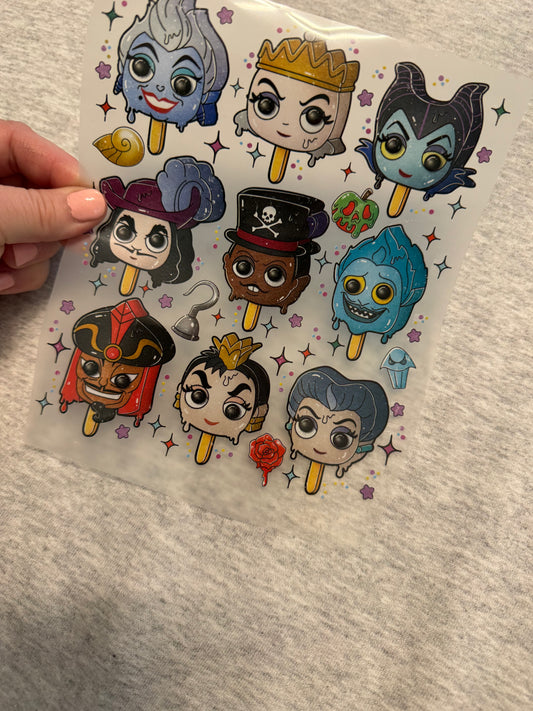Villain popsicle DTF print