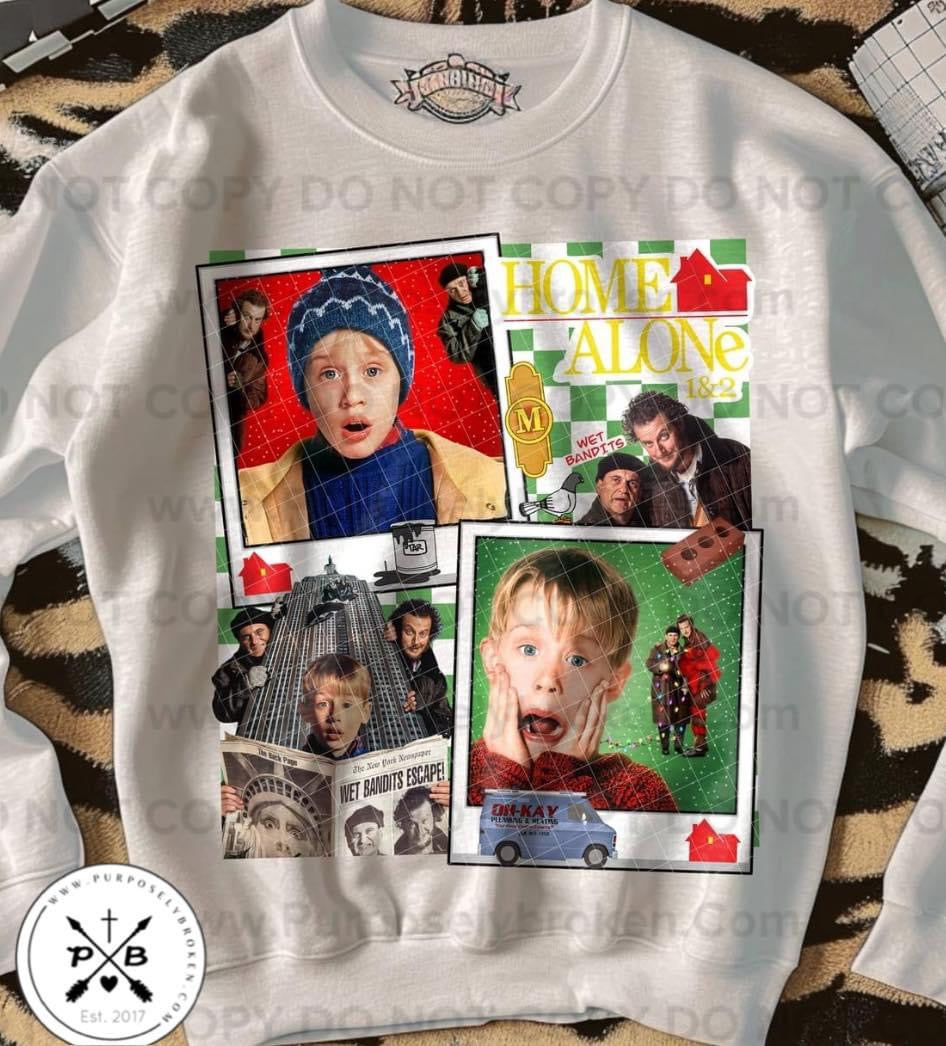 Home Alone (2 color choices) Shirt