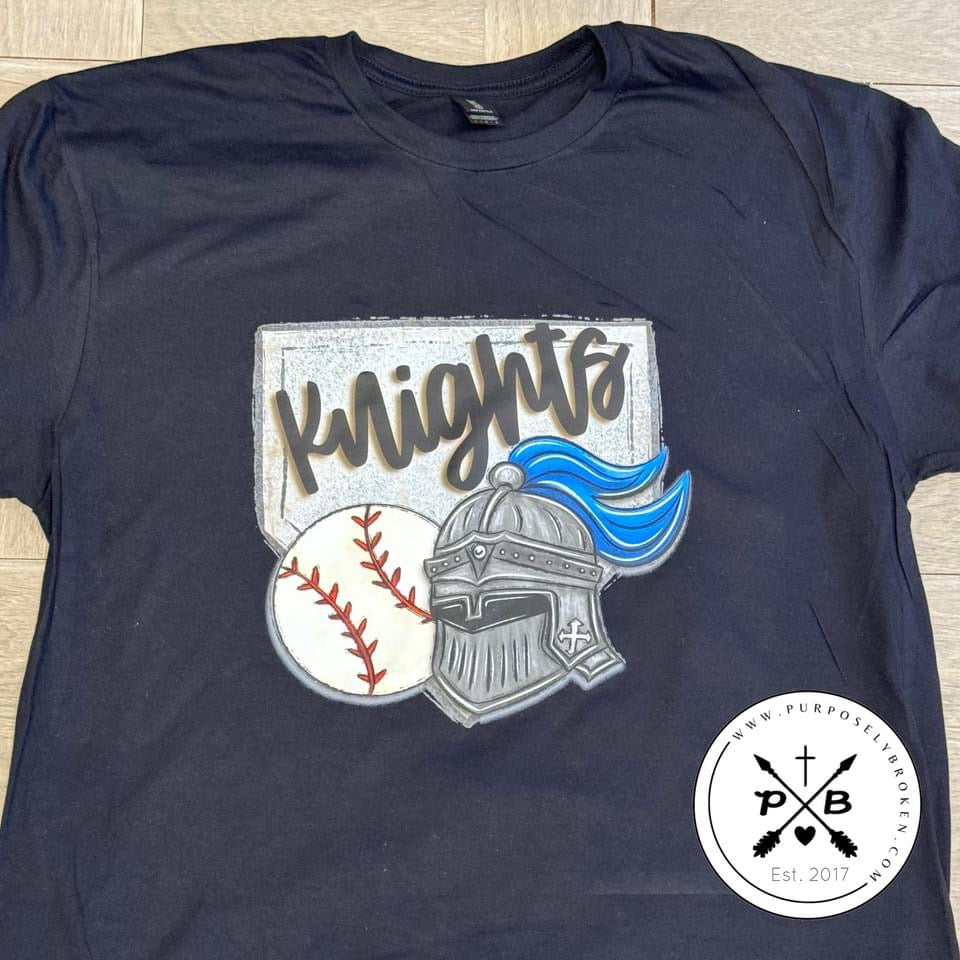 Knights Baseball Art T-SHIRT
