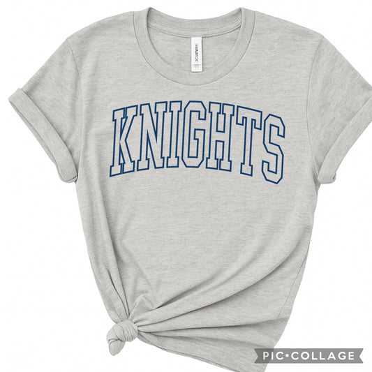 NGCA KNIGHTS OUTLINE….  ON GREY