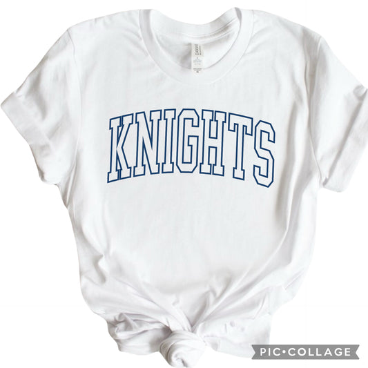 NGCA KNIGHTS OUTLINE….  ON WHITE