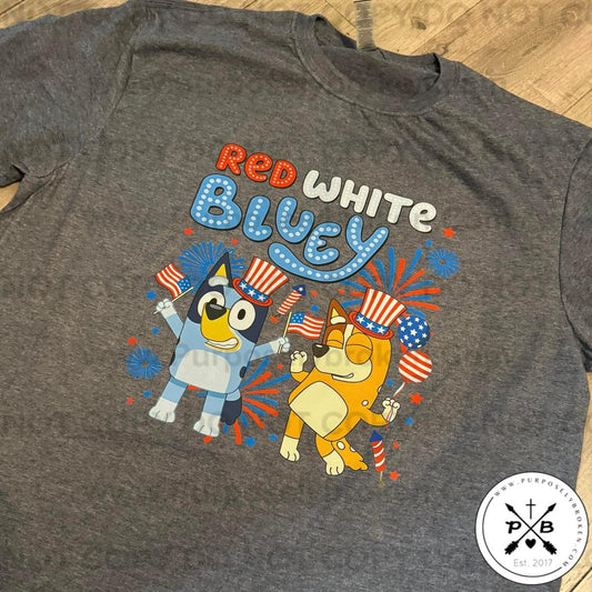 Red, white, and BLUEY