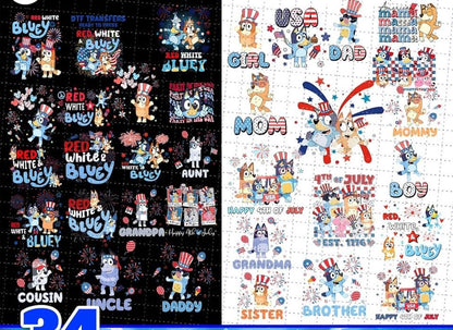 Red, white, and BLUEY