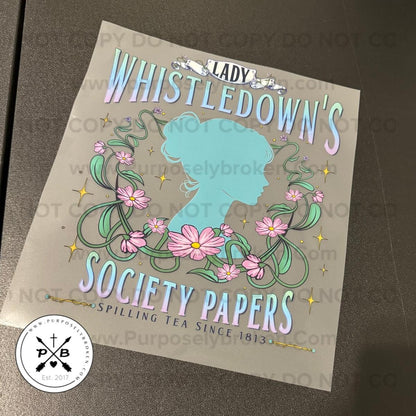 Lady Whistledown’s Society Papers DTF TRANSFER
