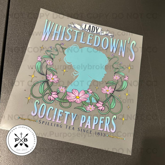 Lady Whistledown’s Society Papers DTF TRANSFER