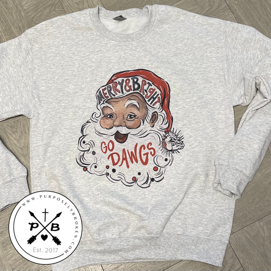 GO DAWGS Santa Sweatshirt