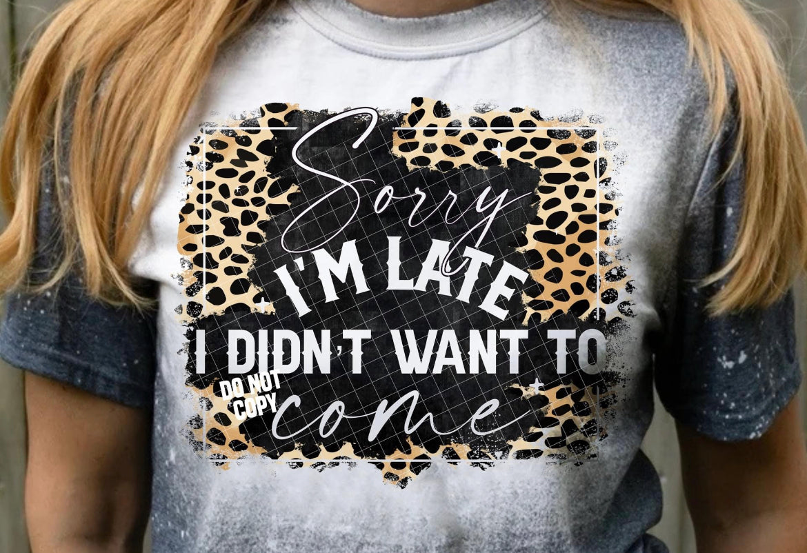 Sorry I'm late, I didn't want to come leopard DTF TRANSFER