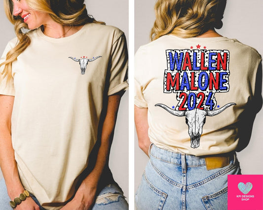 WALLEN/ MALONE 2024 SKULL DTF TRANSFER