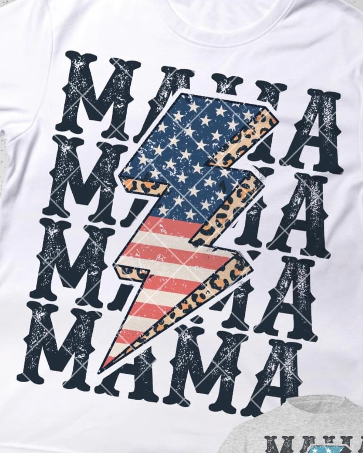 MAMA FLAG AND LEOPARD DISTRESSED DTF TRANSFER (Copy)