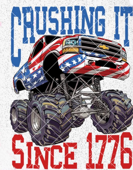 CRUSHING IT SINCE 1776 DTF TRANSFER